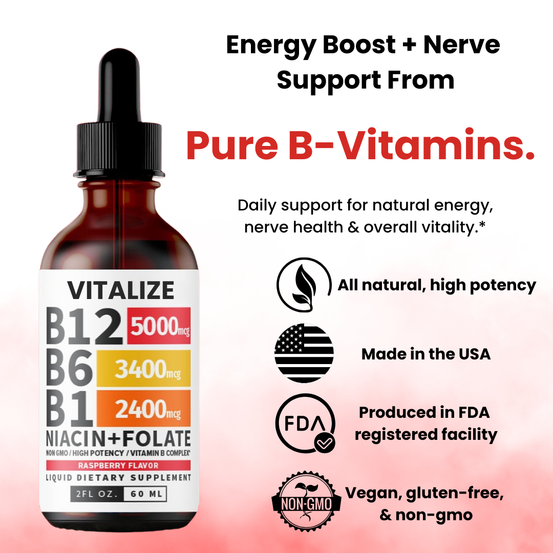 Vitalize B Vitamin Complex - Naturally Supports Nerve Health From The Inside Out